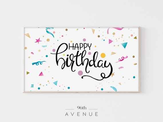 Happy Birthday Art for Smart TV