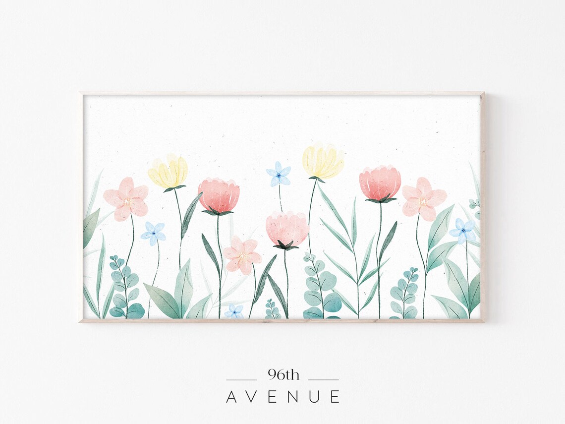 Spring Flowers Floral Art Print for Frame TV
