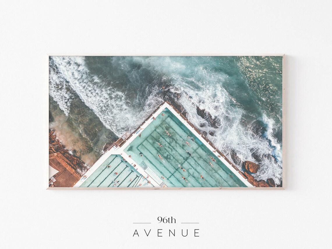 Bondi Beach Coastal Art Print for TV Decor
