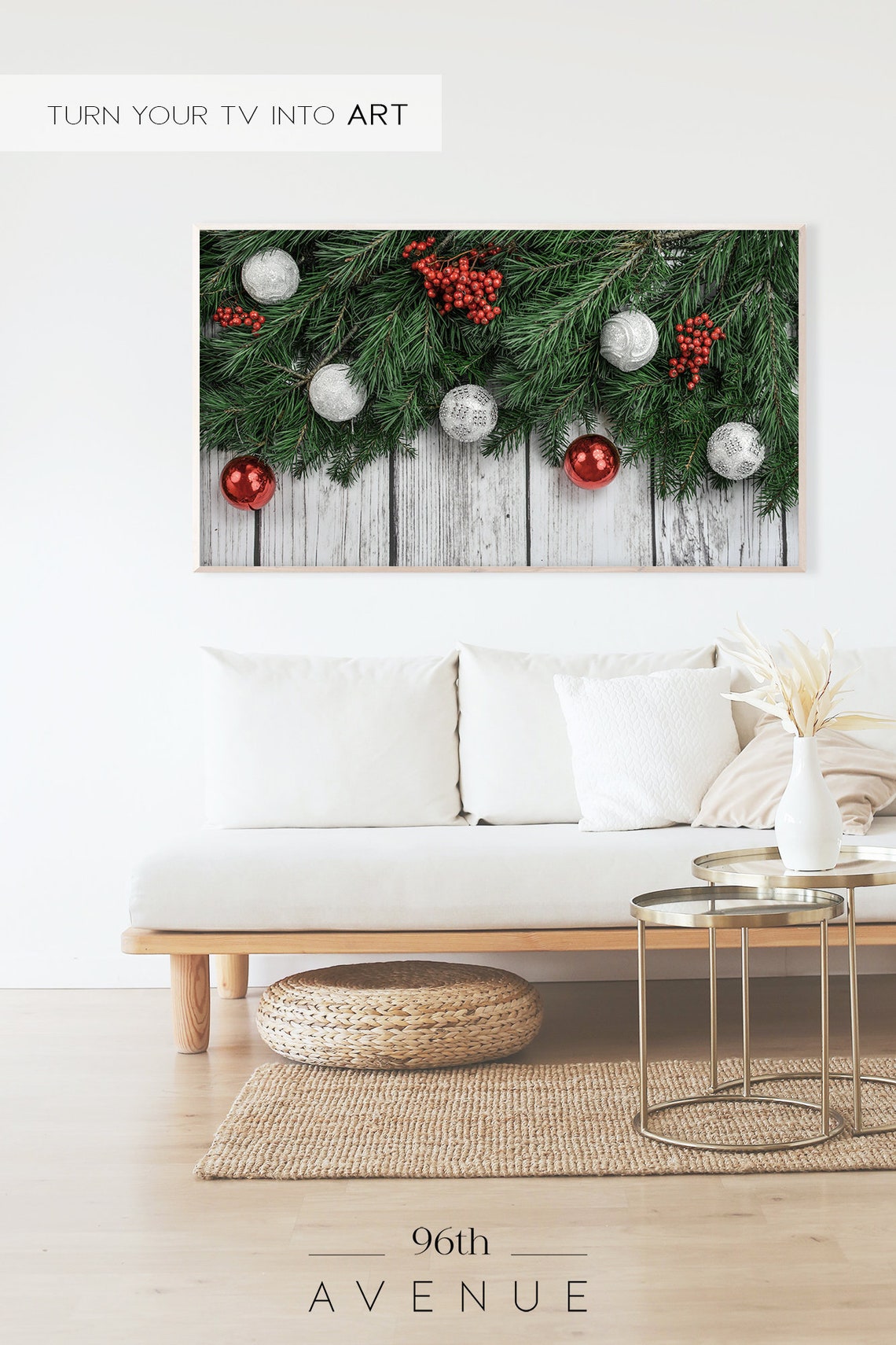 Christmas Branches Art For TV - Image 2