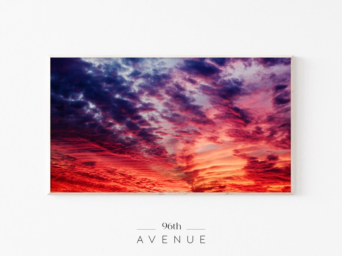 Colorful Sunset Sky, Nature Landscape Art Print