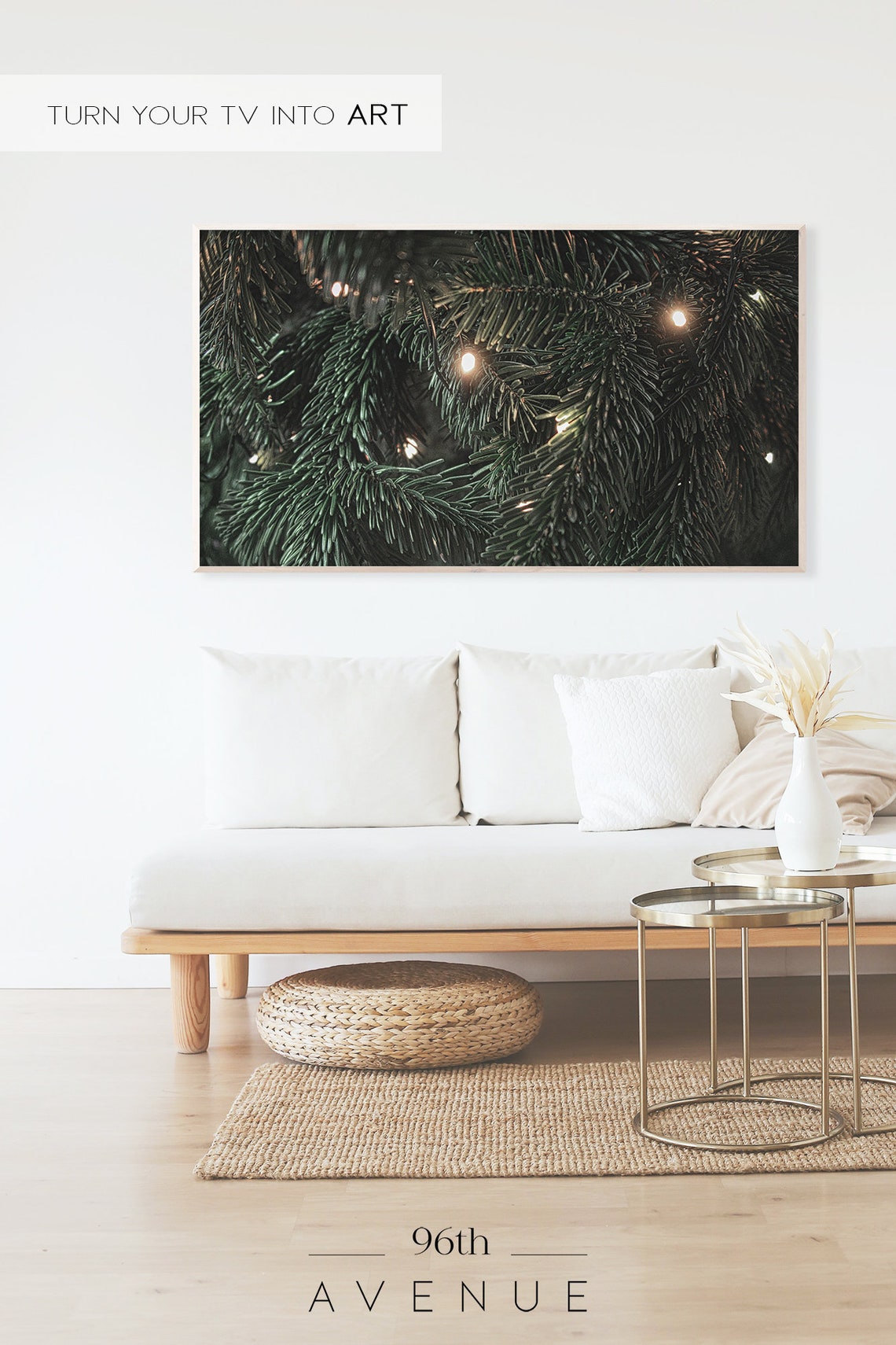Pine Tree Branches Christmas Art Print - Image 2