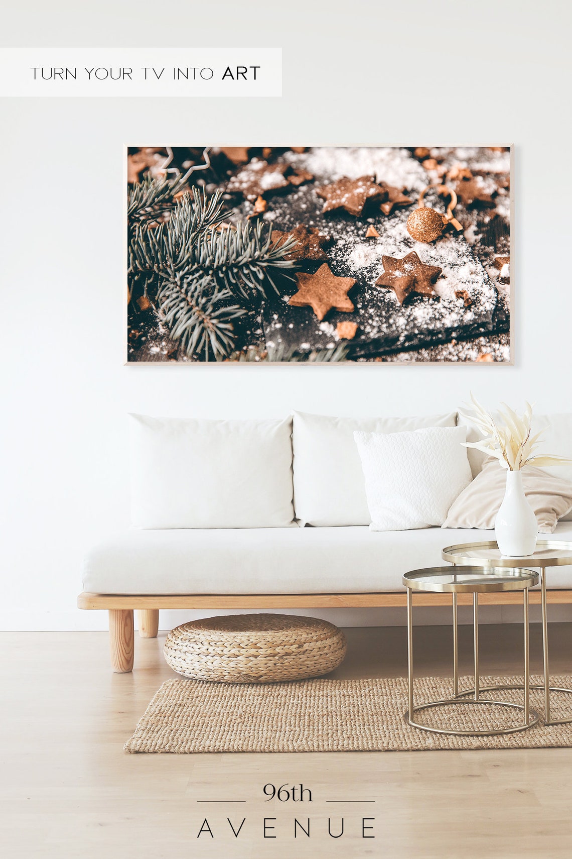 Christmas Cookies Cozy TV Art Print - Image 2