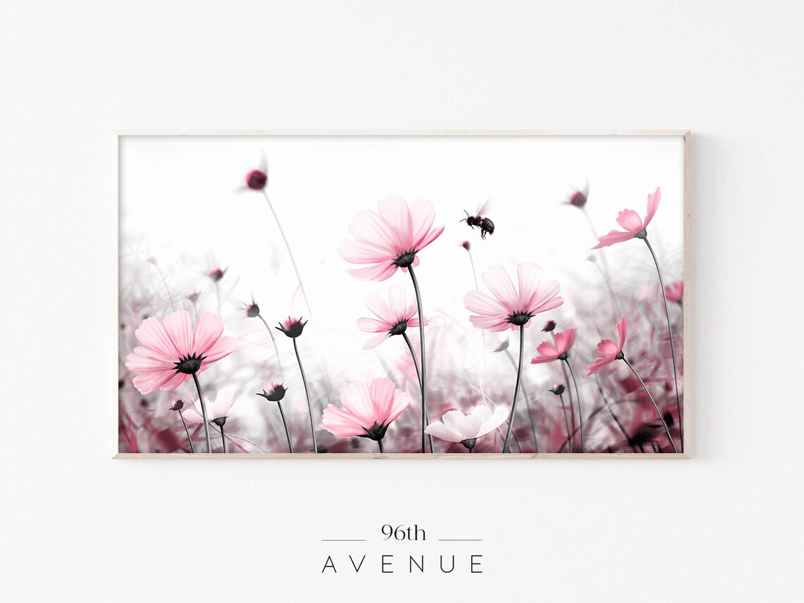 Spring Wildflowers TV Art, Seasonal Wall Art Print