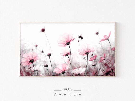 Spring Wildflowers TV Art, Seasonal Wall Art Print