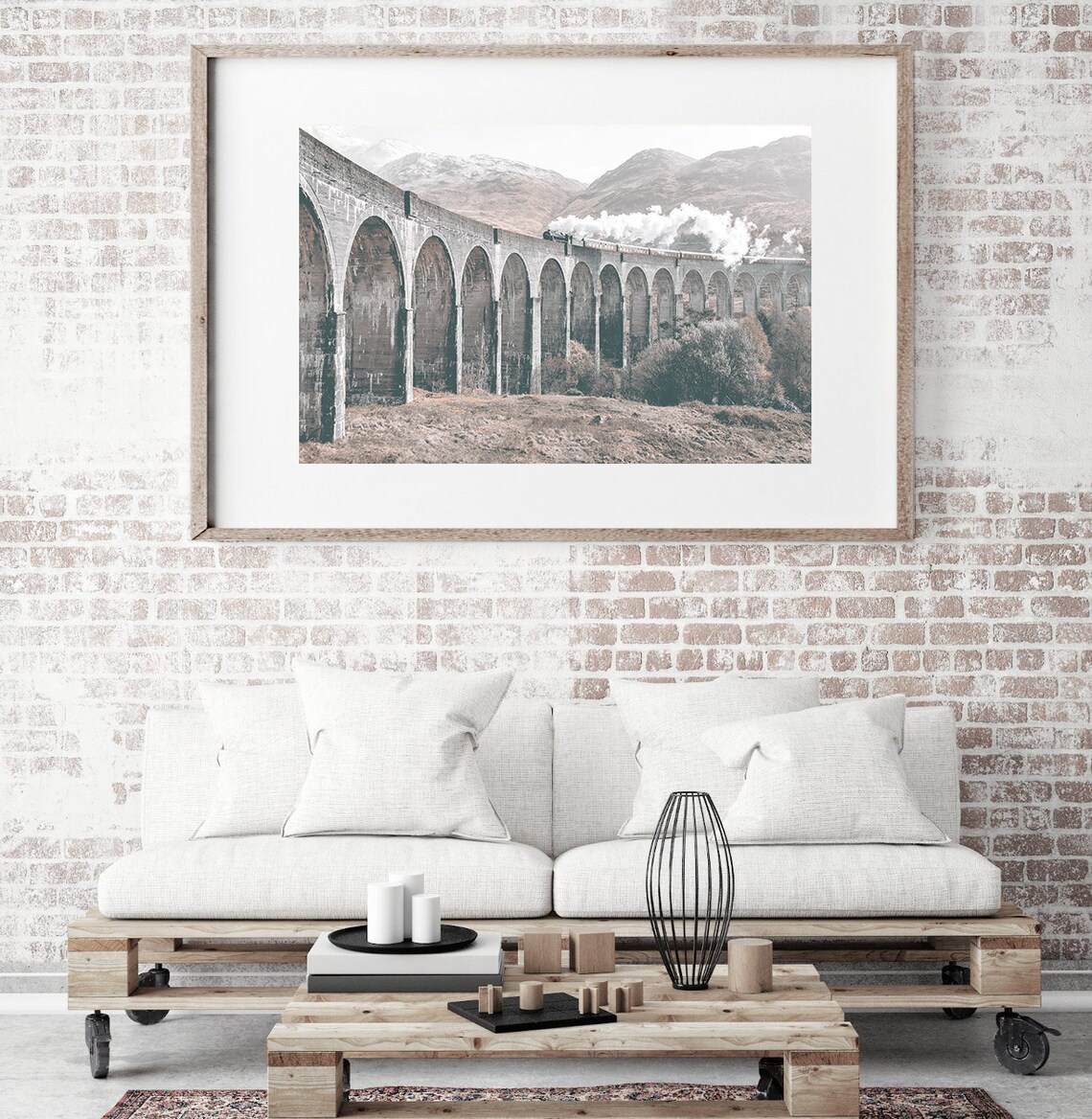 Steam Train Glenfinnan Viaduct Scotland Highlands Travel Poster - Image 2