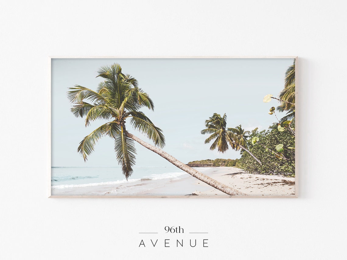 Palm Trees Tropical Beach Art Print