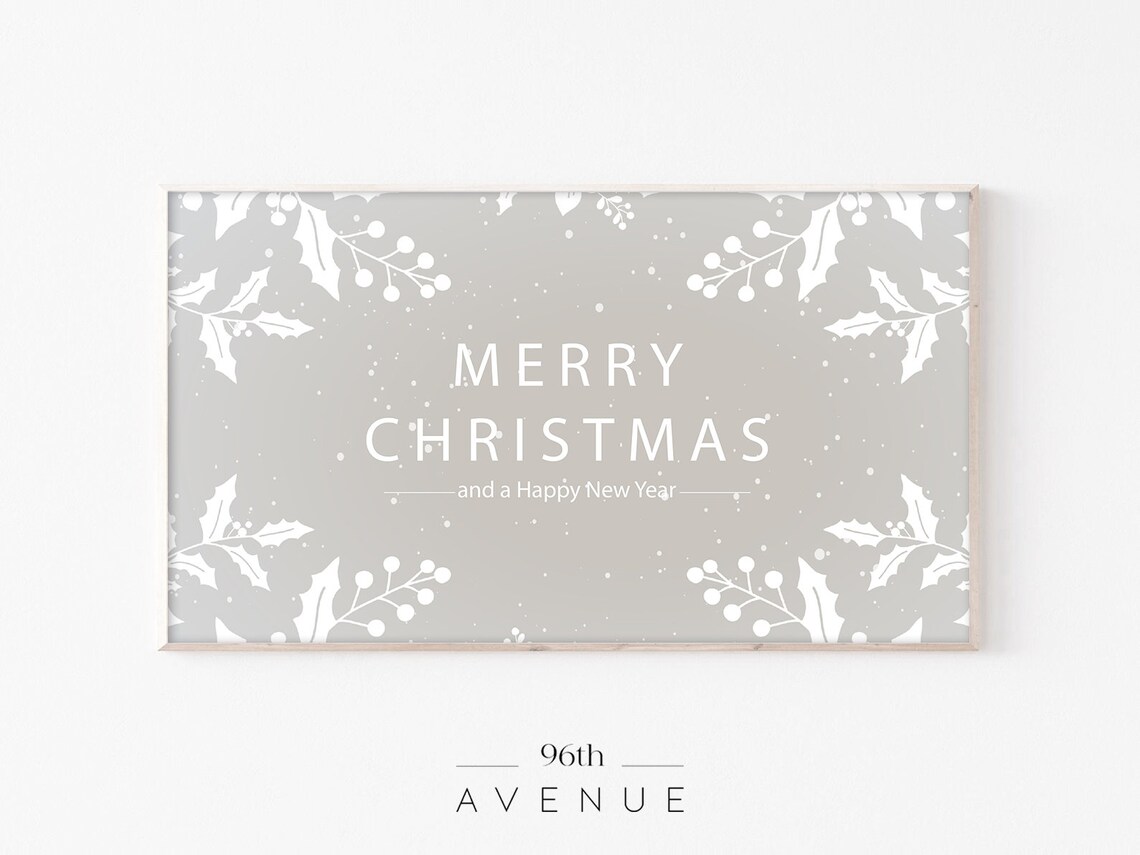 Christmas Frame TV Art, Holiday Winter Decor