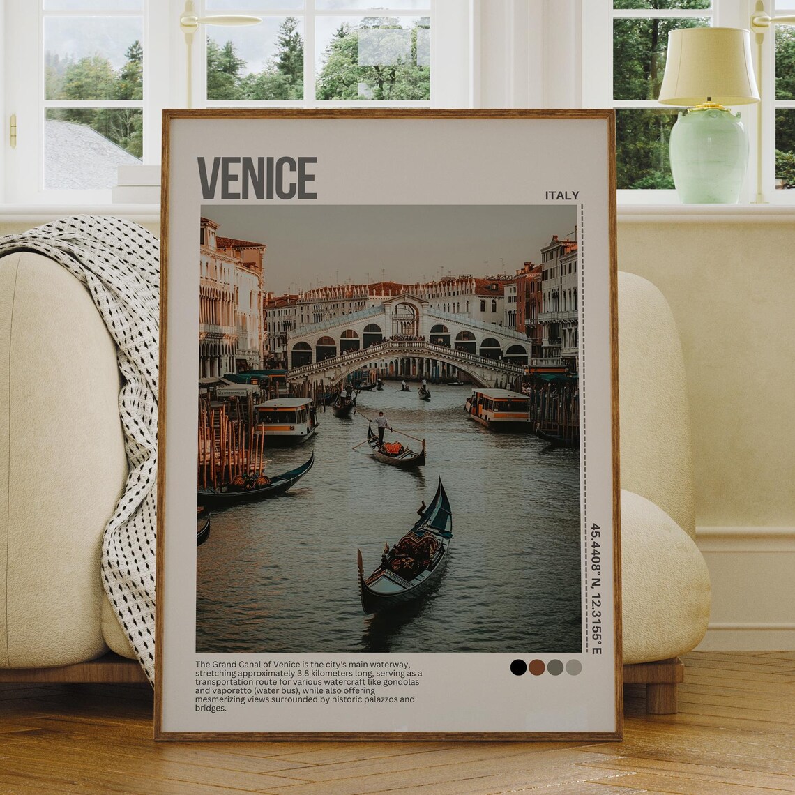 Venice Italy Rialto Bridge Grand Canal Daytime Photo Travel Poster - Image 7