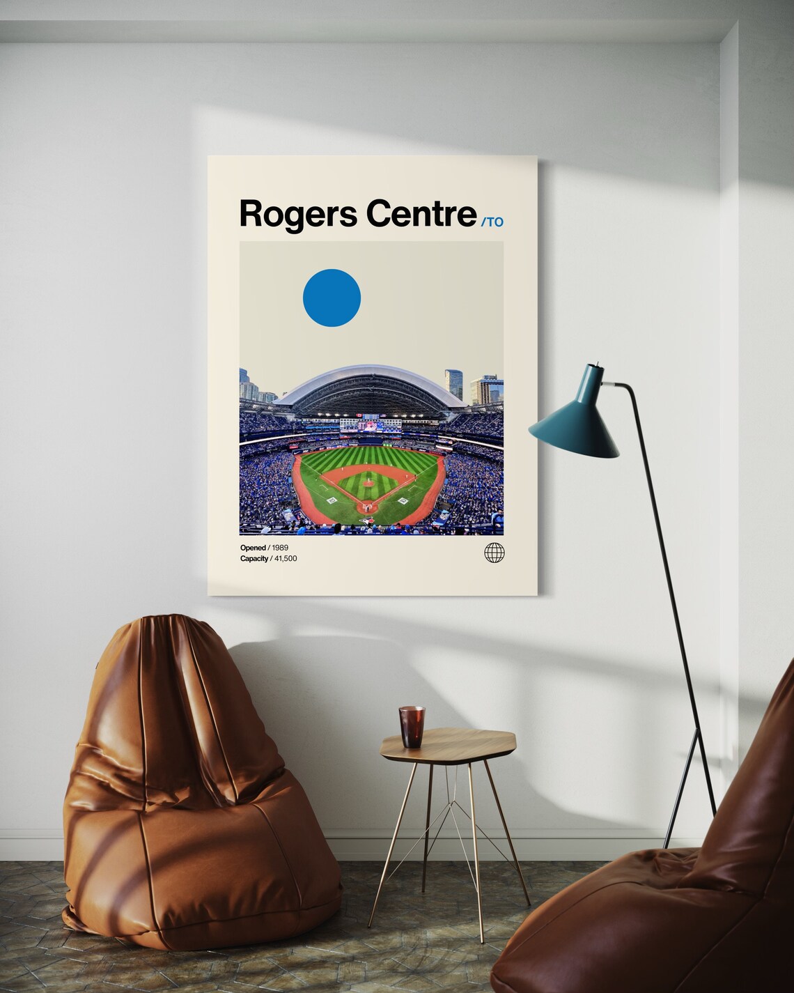 Rogers Centre Toronto Blue Jays Baseball Stadium Minimalist Poster Art - Image 3