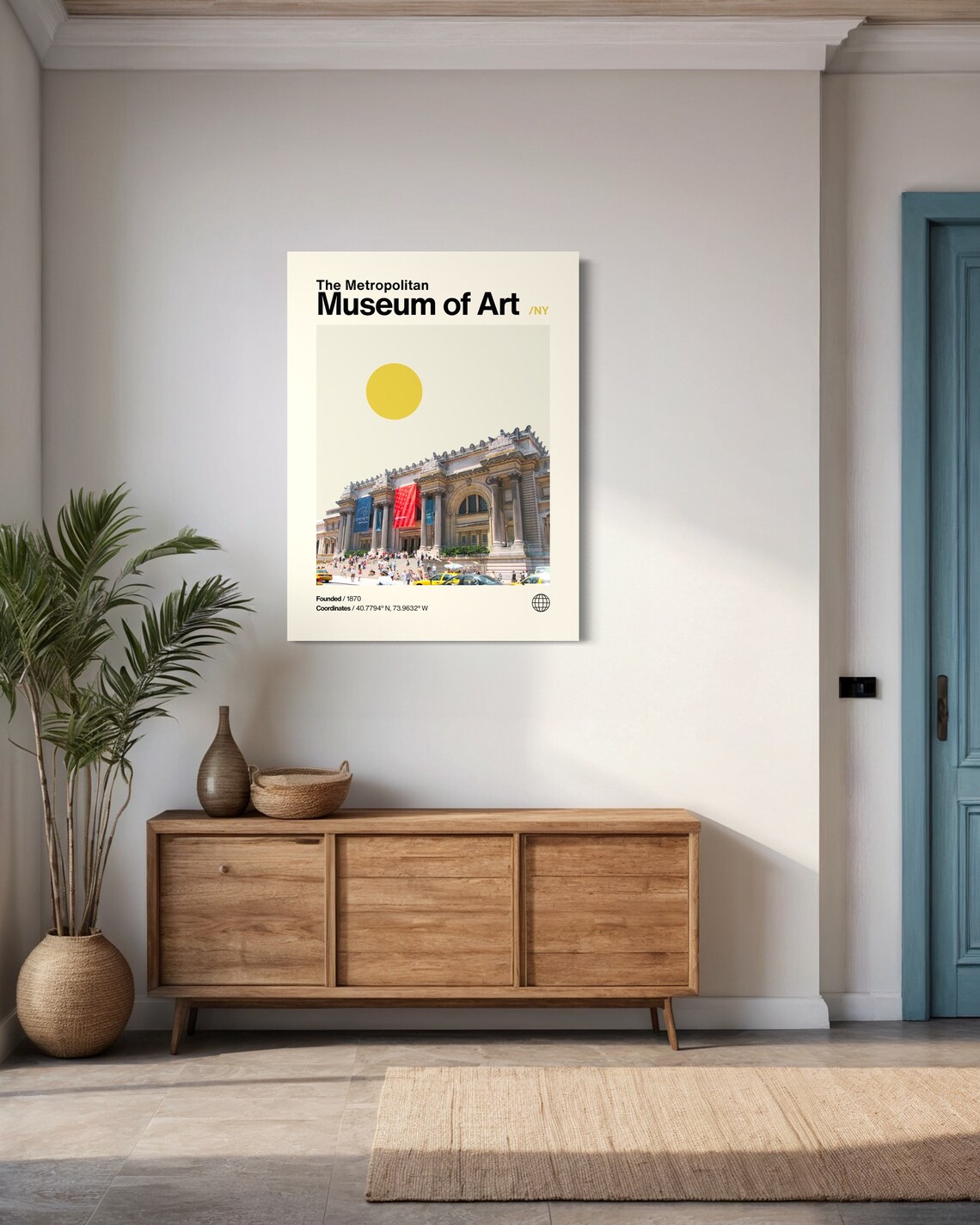 The Metropolitan Museum of Art New York Helvetica Travel Poster - Image 3
