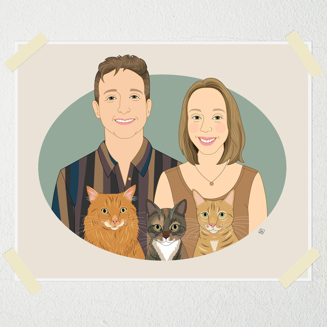 Couples Portrait With Pets, Gift Certificate - Image 2