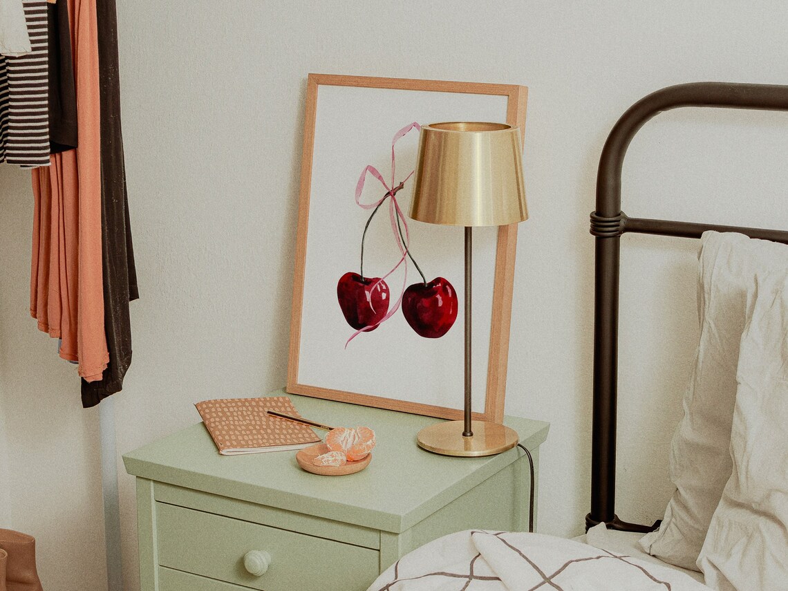 Cherry Trendy Wall Art, College Dorm Decor - Image 2