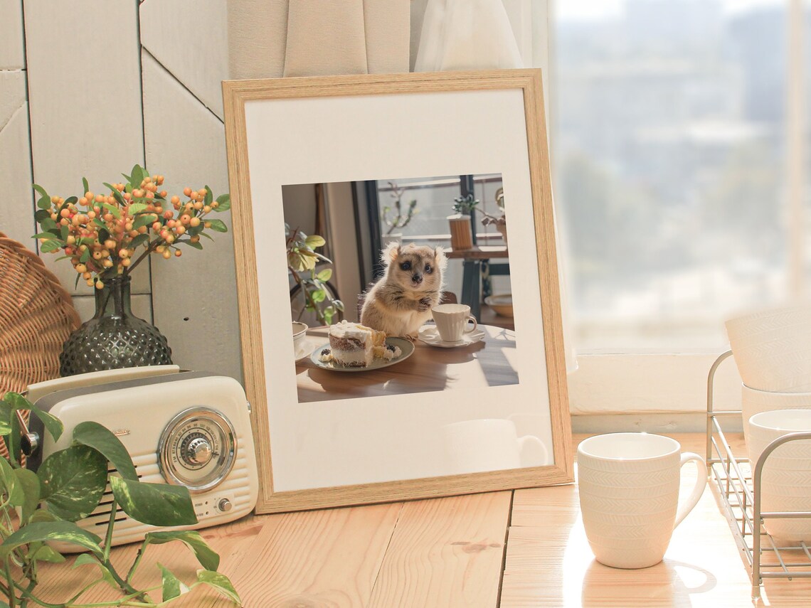 Coffee Lover Cute Kitchen Comedy Animal Poster - Image 3