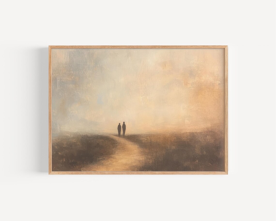 Walk of Revelation Two Travelers Misty Path Christian Poster