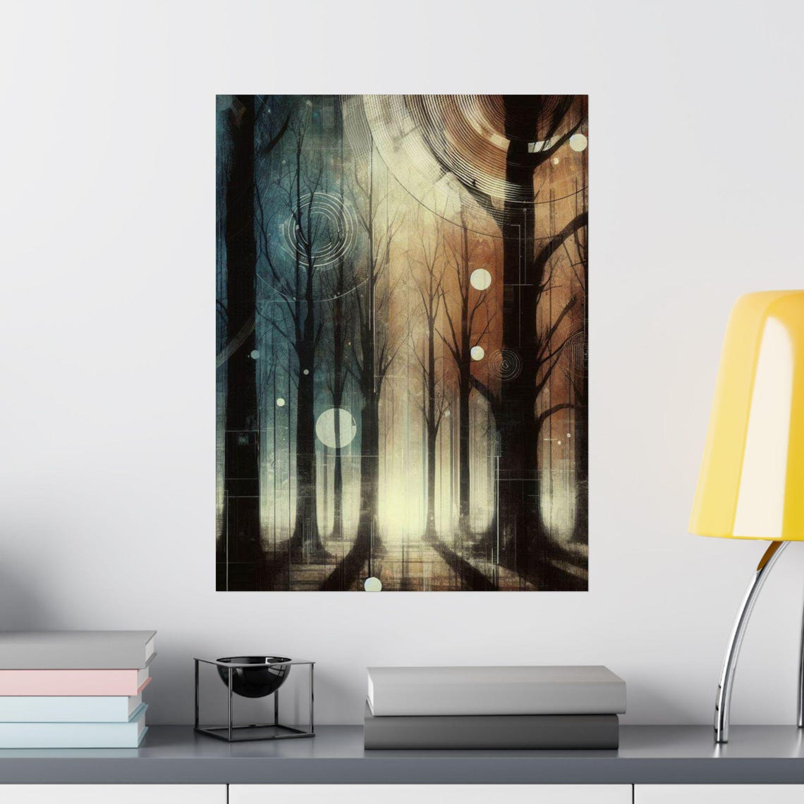Forest Abstract Art Print Matte Vertical Poster For Home Decor Modern Wall Art Nature Lover Gift Unique Decor Idea - Image 3