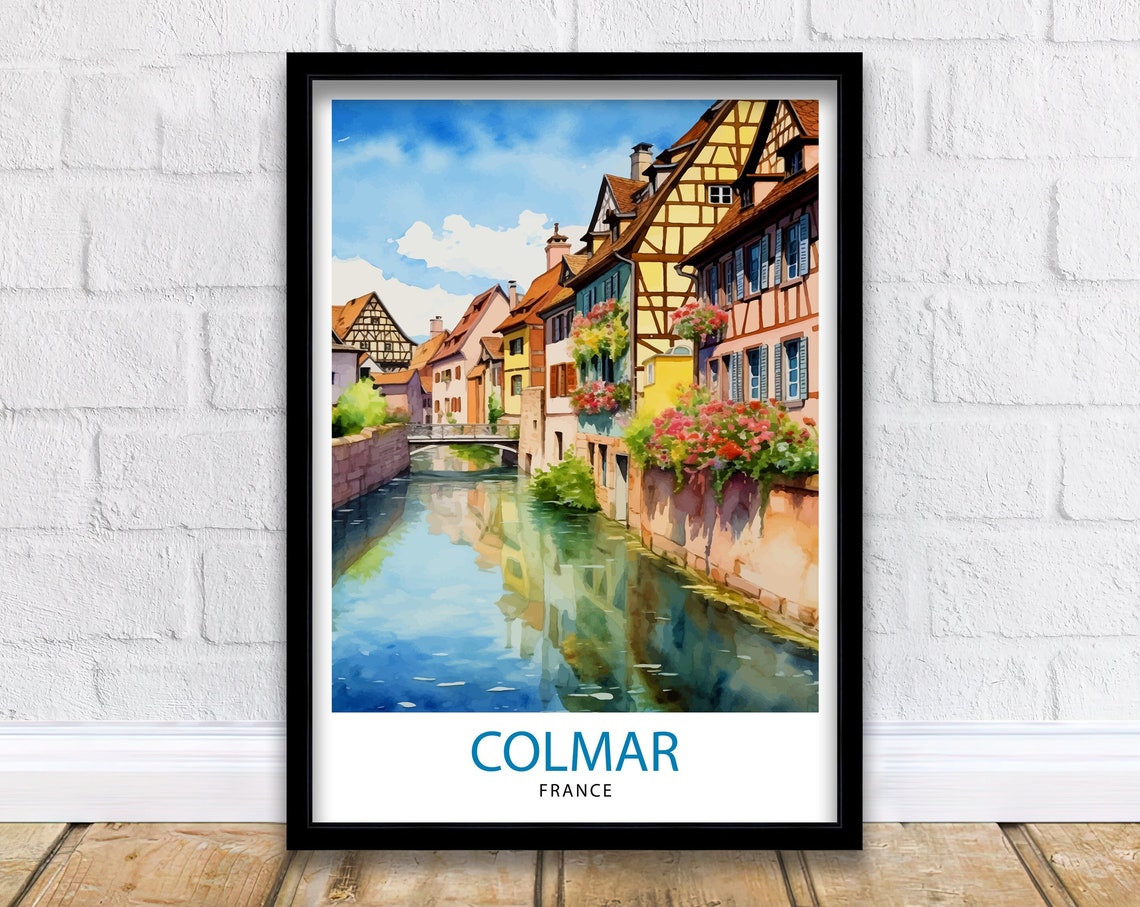 Colmar France Travel Print Colmar Wall Art Colmar Home Decor Colmar Illustration Travel Poster Gift For Colmar France France Home Decor
