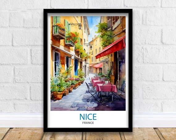 Nice France French Riviera Decor Travel Poster