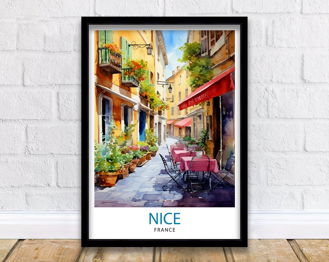 Nice France French Riviera Decor Travel Poster