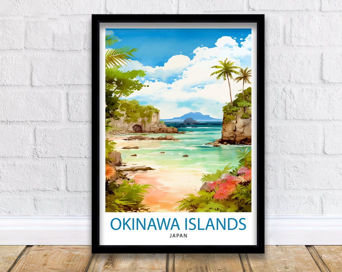 Okinawa Islands Japan Travel Poster, Wall Decor