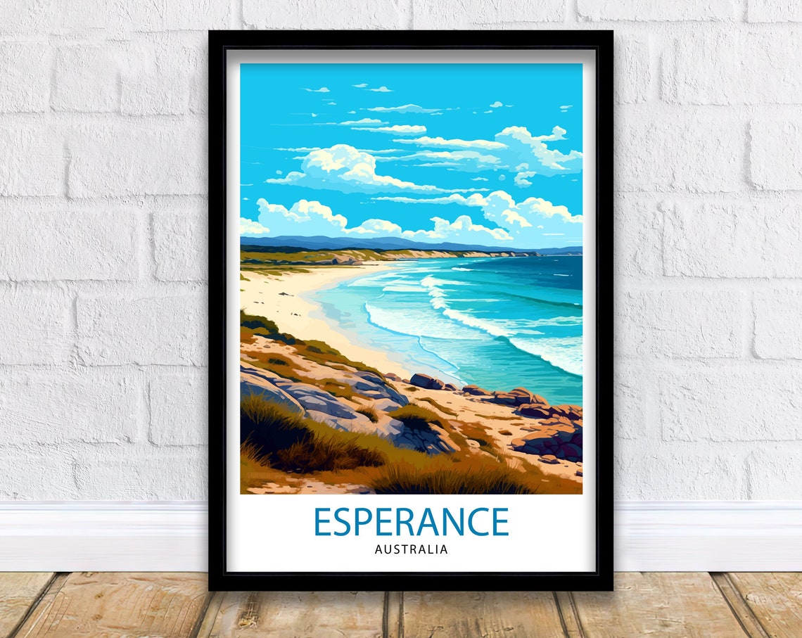 Esperance Australia Turquoise Bay Rocky Shore Beach Art Poster