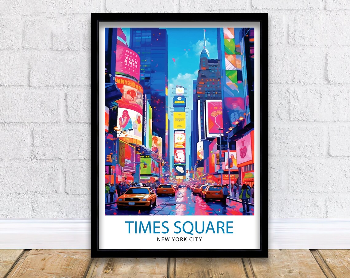 Times Square New York City Travel Poster