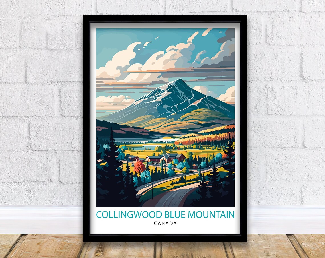 Collingwood Blue Mountain Canada Travel Poster