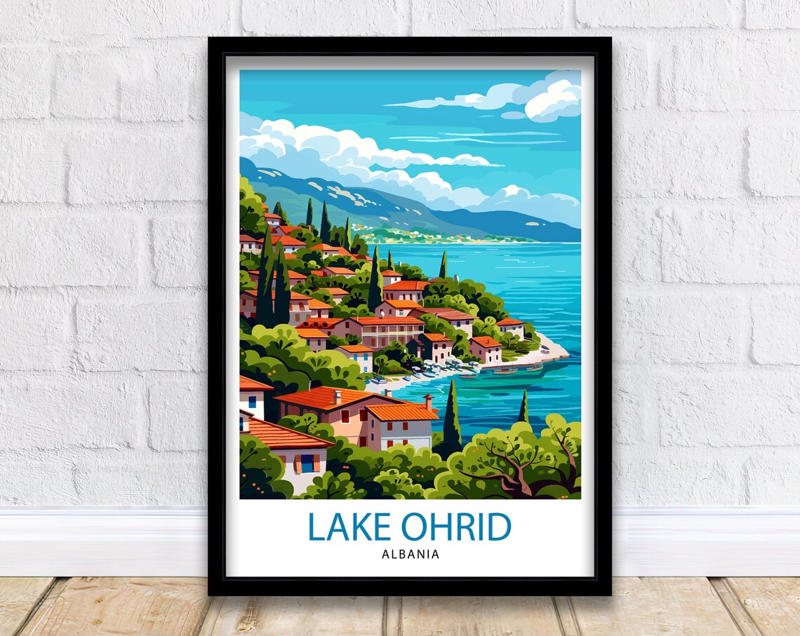 Lake Ohrid North Macedonia Travel Poster