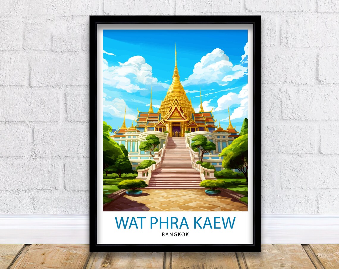 Wat Phra Kaew Bangkok Thailand Golden Temple Grand Palace Poster