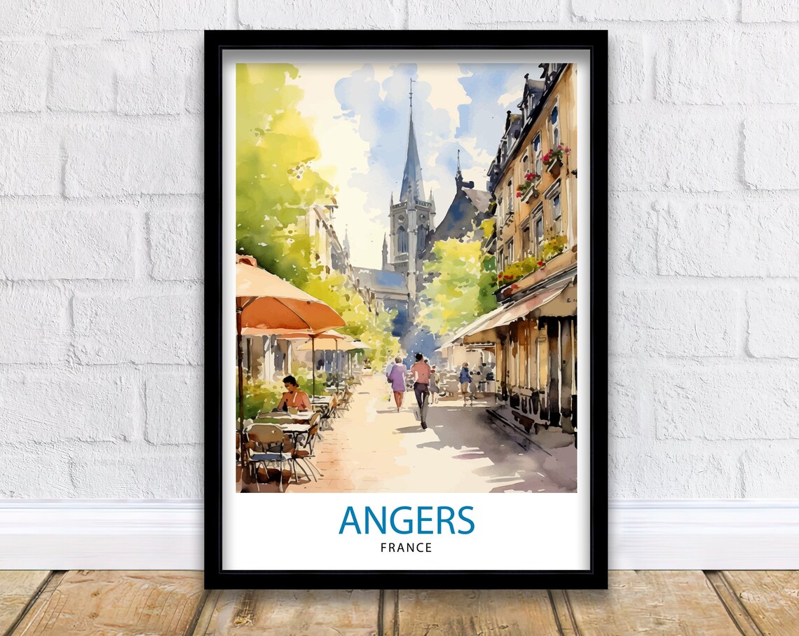 Angers France Travel Poster, European Wall Decor