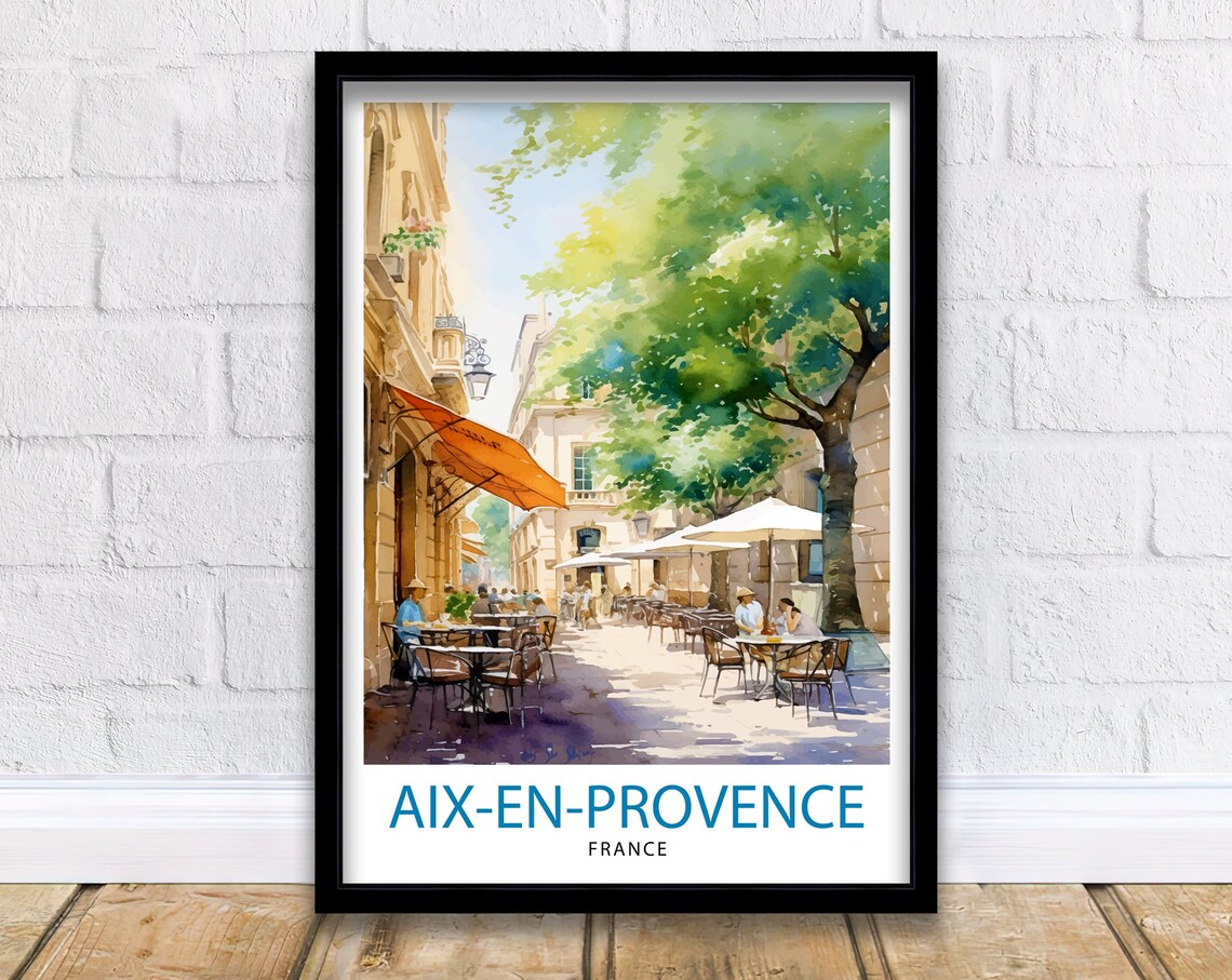 Aix En Provence Travel Poster, Provence Wall Decor
