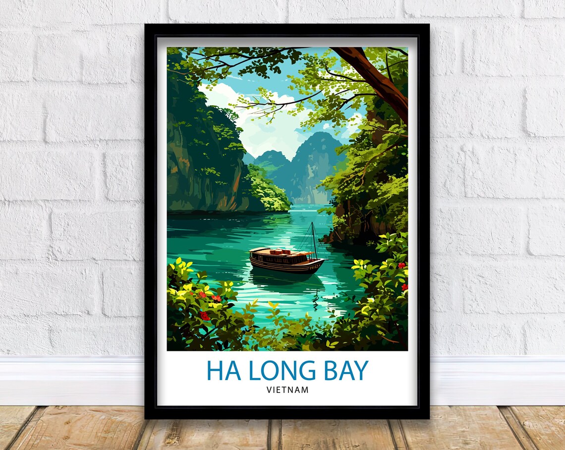 Ha Long Bay Vietnam Travel Poster, Wall Decor