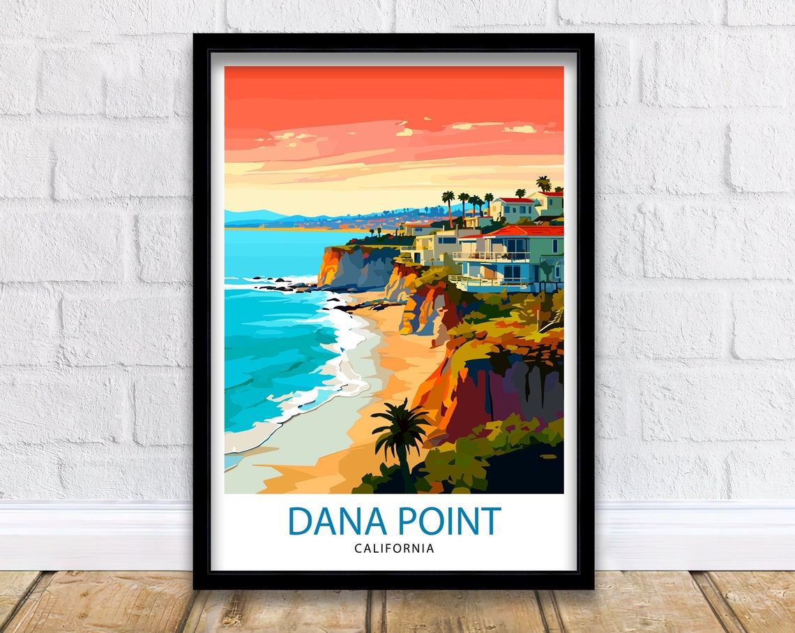 Dana Point California Coastal Cliffs Ocean Sunset Beach Poster
