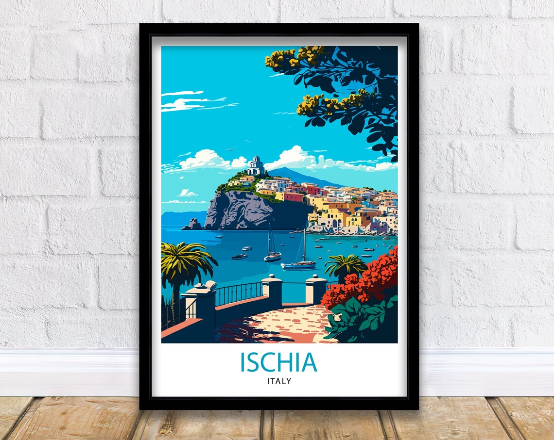 Ischia Italy Travel Poster, Home Living Decor