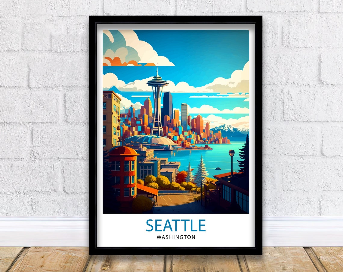 Seattle Skyline Wall Art Print