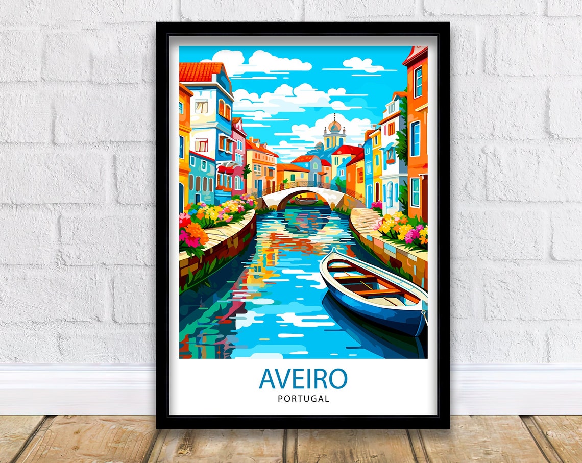Aveiro Portugal Travel Print Aveiro Wall Decor Aveiro Poster Portugal Travel Prints Aveiro Art Print Aveiro Illustration Aveiro Wall Art