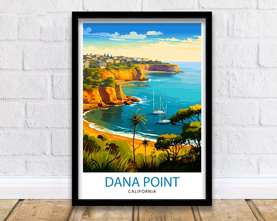 Dana Point California Travel Poster, Wall Decor