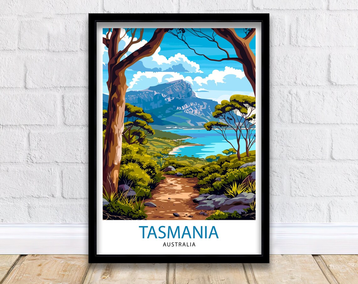 Tasmania Travel Poster, Australia & Oceania Art Print