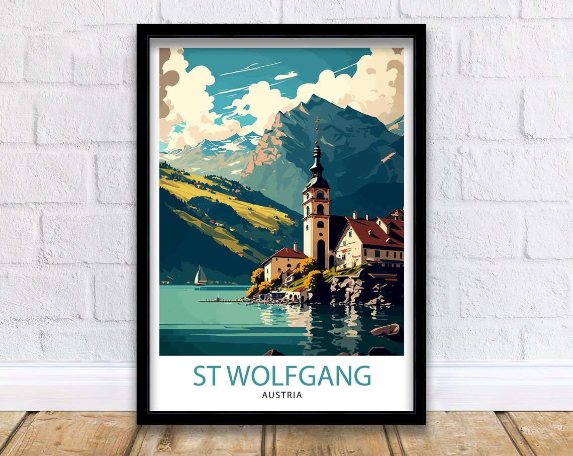 Saint Wolfgang Travel Poster, Austria Place Print
