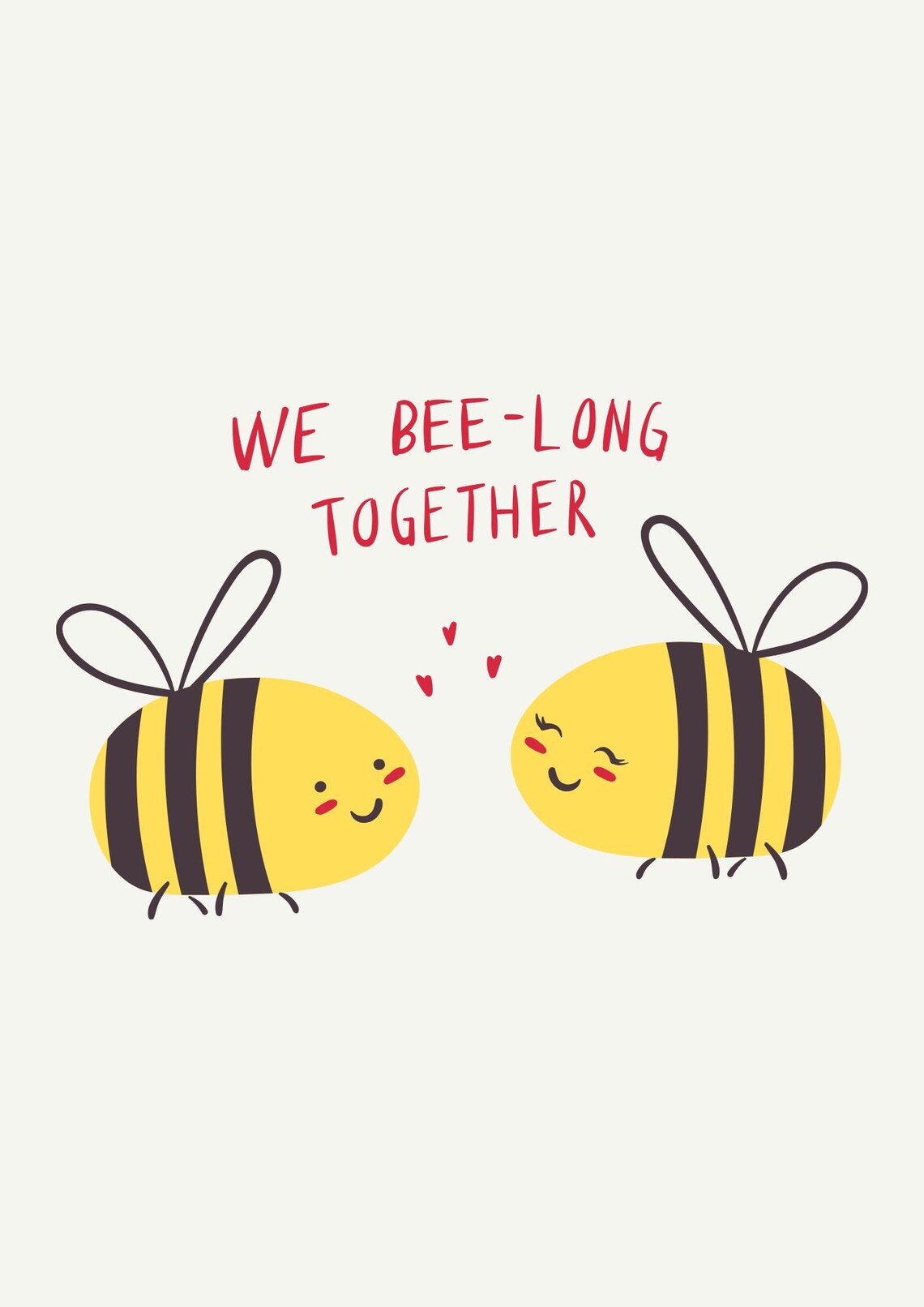 We Bee Long Together Cute Valentine's Day Poster - Image 2