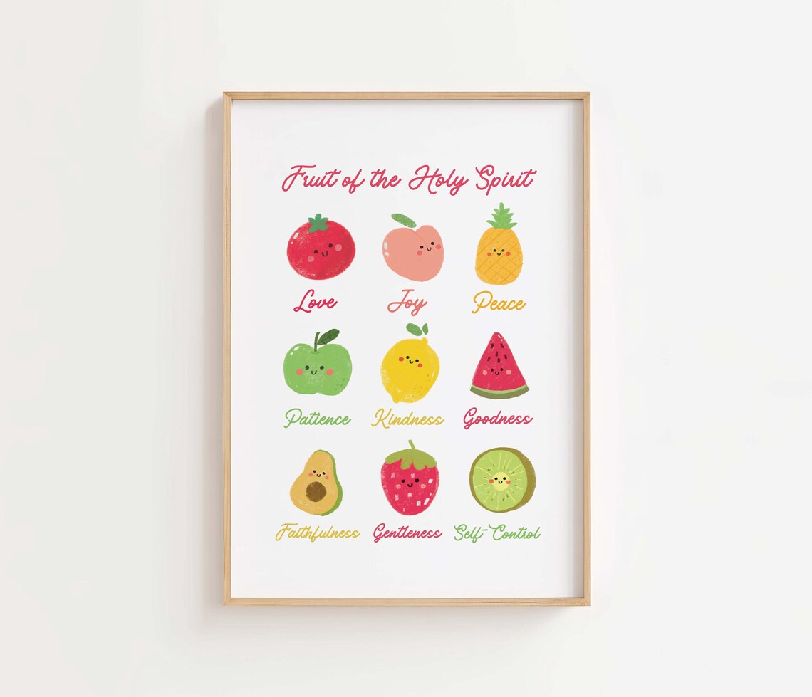 Fruit Of The Spirit, Bible Verse Art Print
