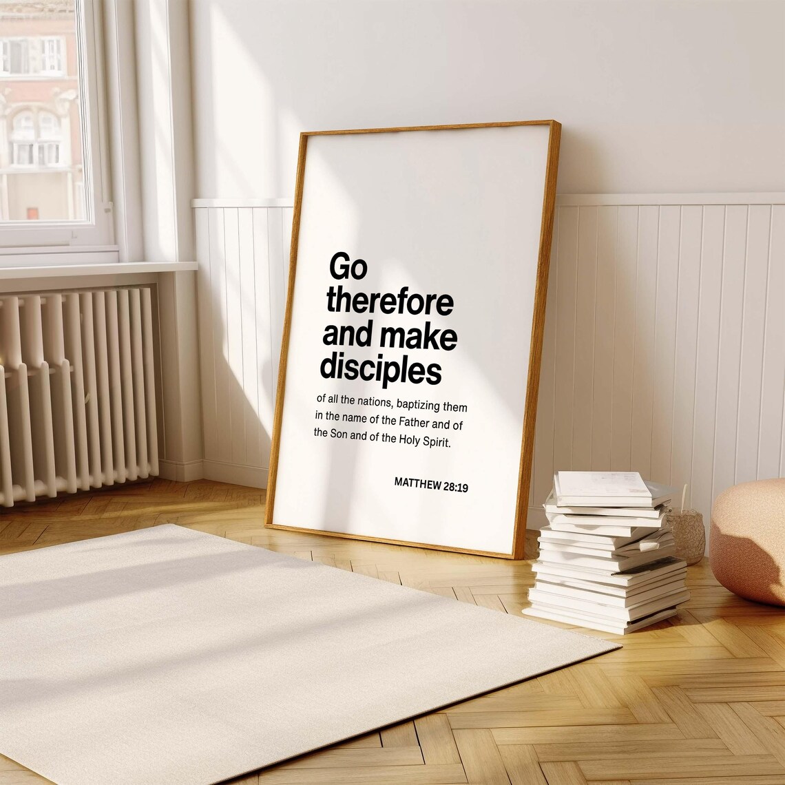 Matthew 28:19 NKJV Scripture Wall Art Print