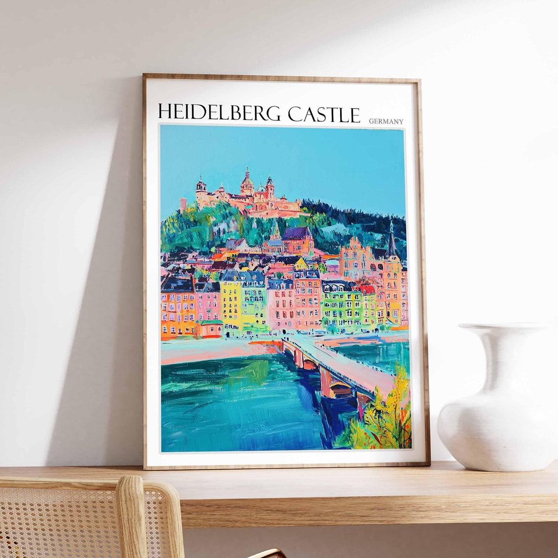 Heidelberg Castle Poster Heidelberg Castle Travel Print German Travel Poster German City Art City Print Travel Poster Travel Wall Art