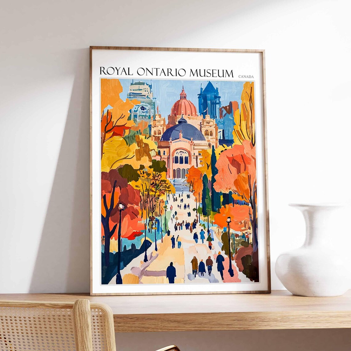Royal Ontario Museum Toronto Canada Autumn Path Dome View Poster