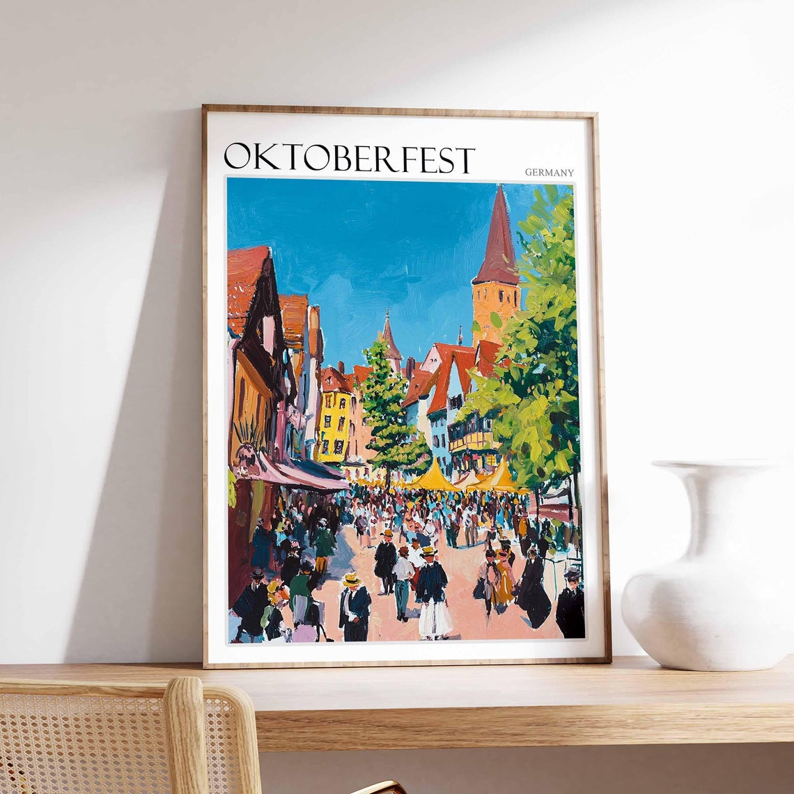 Oktoberfest Poster Oktoberfest Travel Print German Travel Poster German City Art City Print Travel Poster Travel Wall Art German Gift