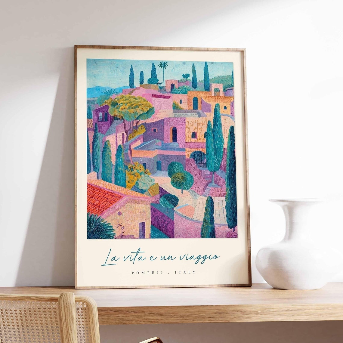 Pompeii Poster Italian Travel Print Pompeii Travel Art Pompeii Wall Art Italy Art Italy Travel Decor Italian Travel Gift