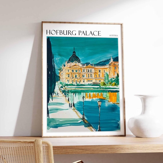 Hofburg Palace Poster Austria Travel Print Austrian Decor Europe Travel Poster European Wall Art Hofburg Palace Travel Poster
