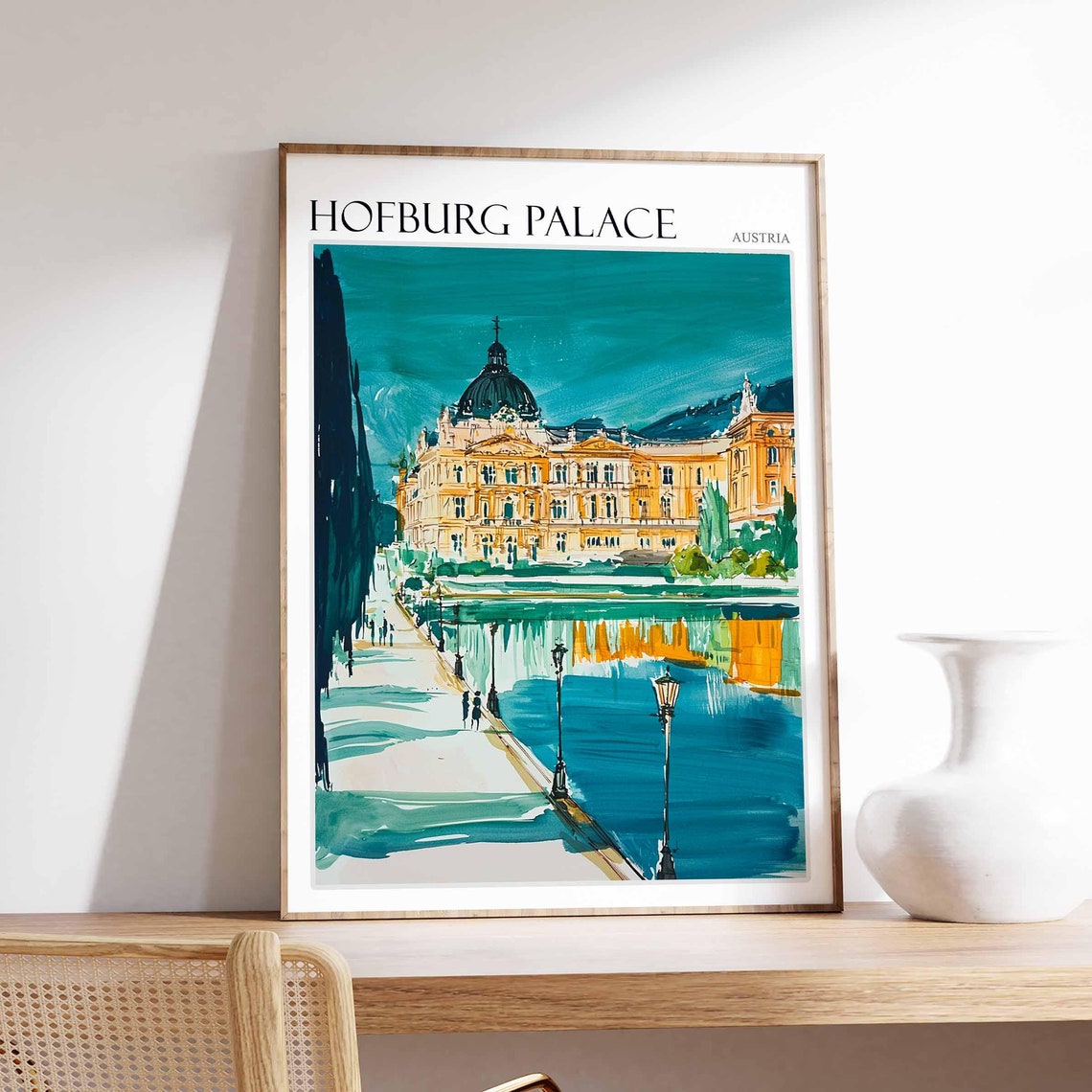 Hofburg Palace Poster Austria Travel Print Austrian Decor Europe Travel Poster European Wall Art Hofburg Palace Travel Poster