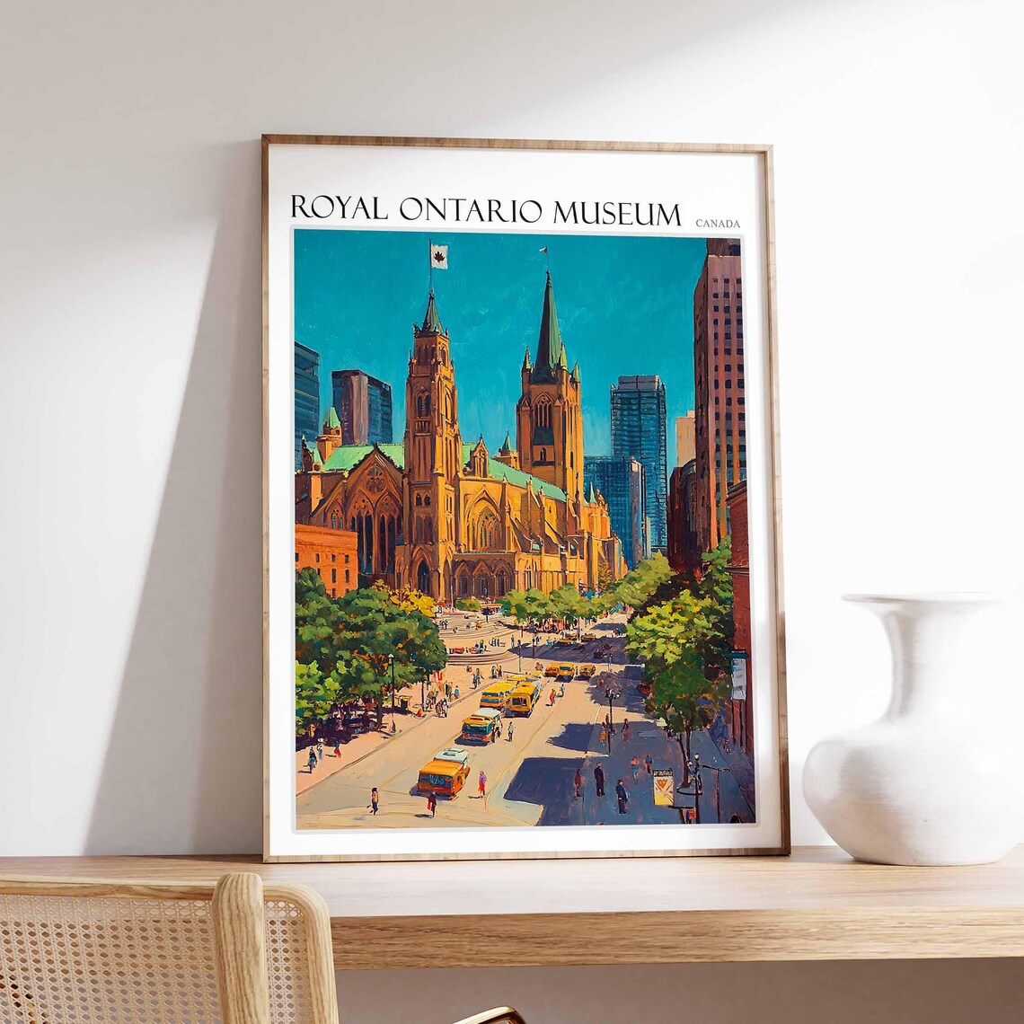 Royal Ontario Museum Poster Royal Ontario Museum Art Canadian Travel Print Canada Travel Art Botanical Decor Floral Art Canada Gift