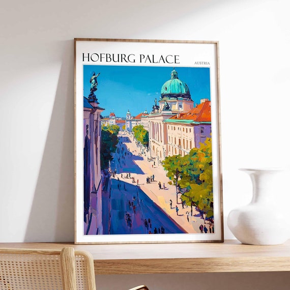 Hofburg Palace Poster Austria Travel Print Austrian Decor Europe Travel Poster European Wall Art Hofburg Palace Travel Poster